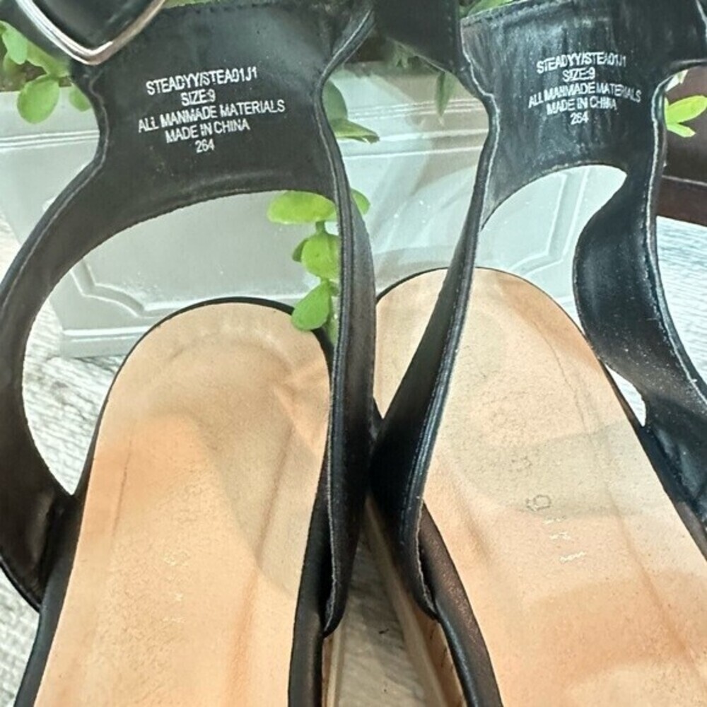 Madden Girl Black Salina Cork Look Wedge FlatForm Sporty Sandal Sz 9 - Picture 11 of 16